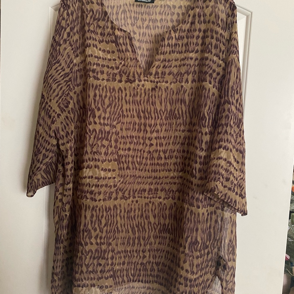 Sheer Animal Print Tunic
